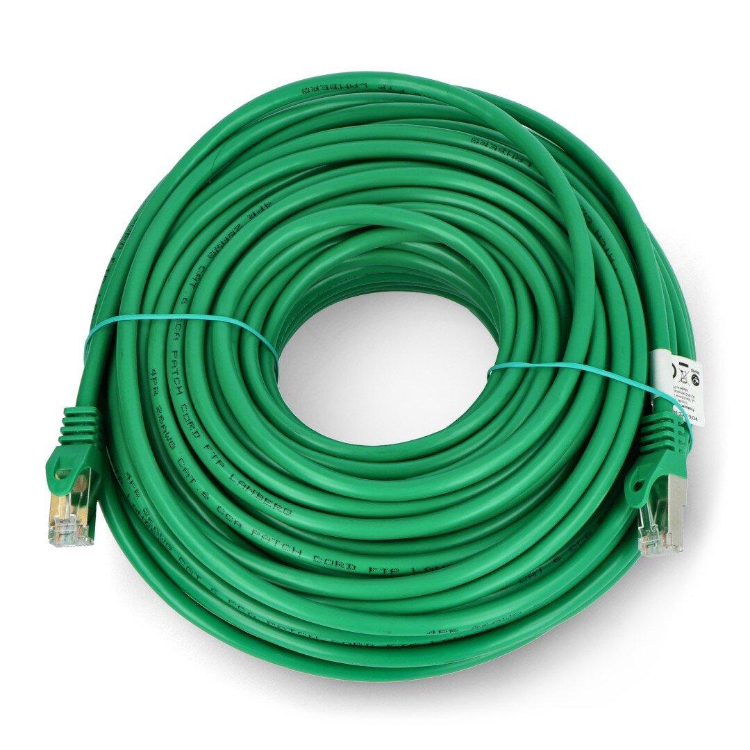 LANBERG patchcord cat.6 30m FTP žalias