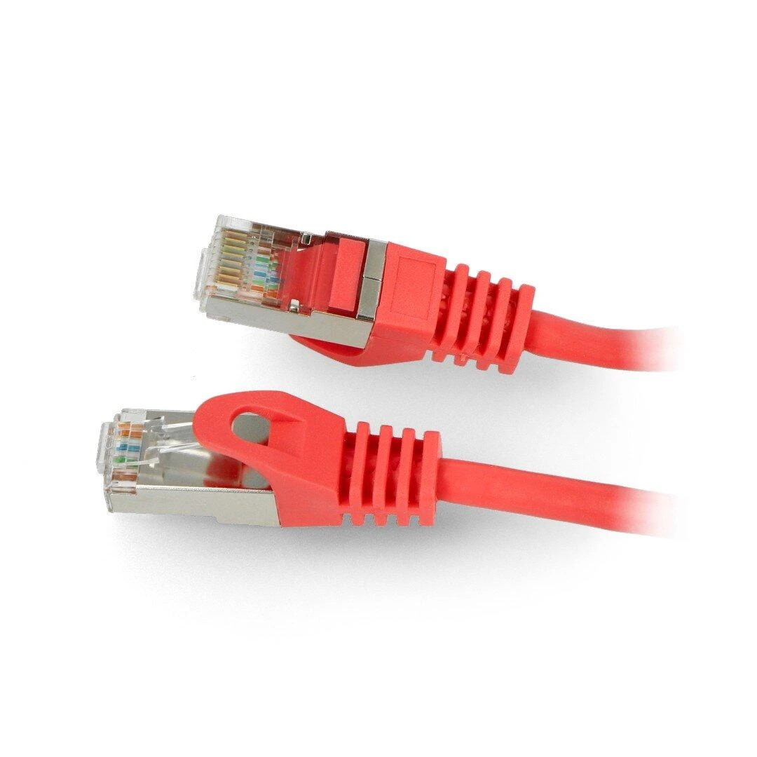 LANBERG patchcord cat.6 30m FTP raudona