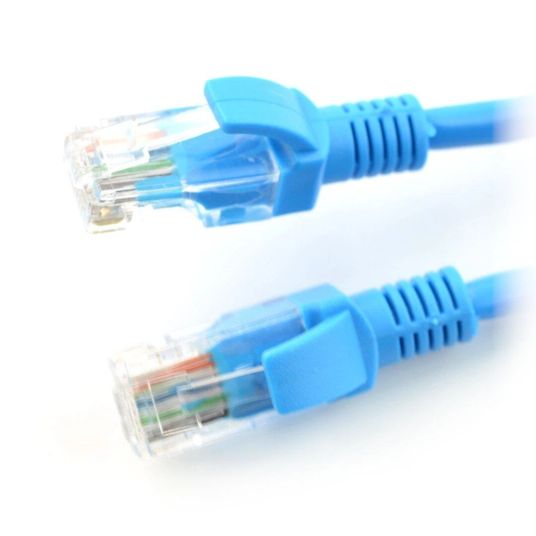 LANBERG PCU5-10CC-0025-B Patchcord RJ45 kat. 5e UTP 0,25m mėlyna