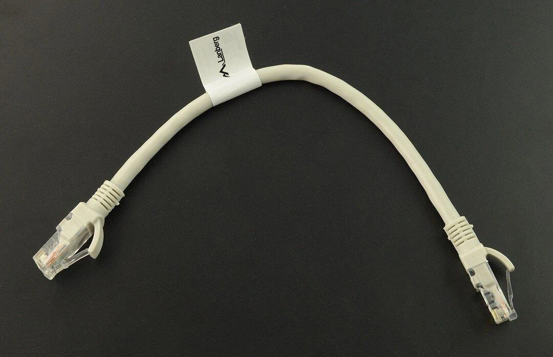 LANBERG PCU6-10CC-0025-S Patchcord RJ45 kat. 6 UTP 0.25m pilkas