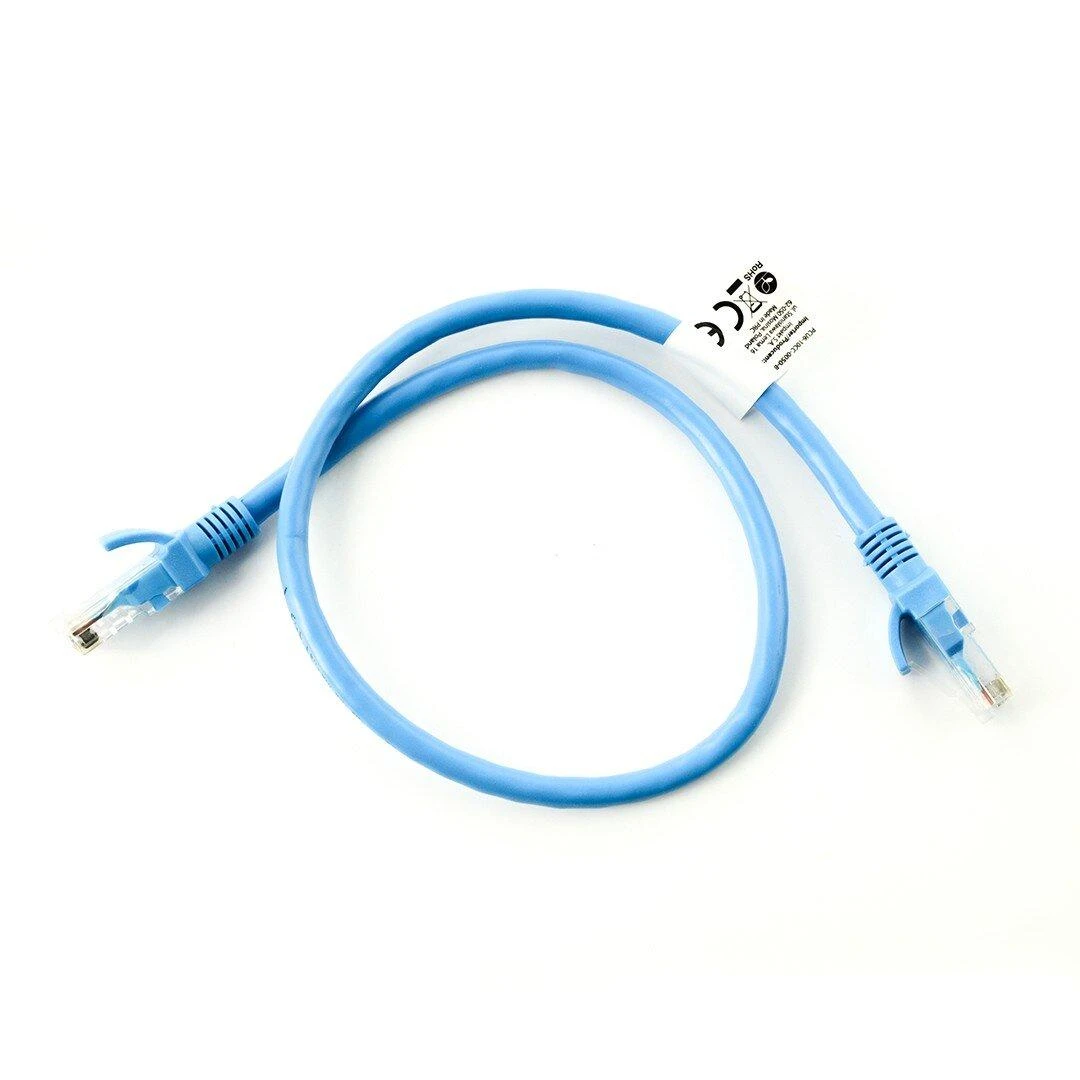 LANBERG PCU6-10CC-0050-B Patchcord RJ45 kat. 6 UTP 0,5 m mėlyna