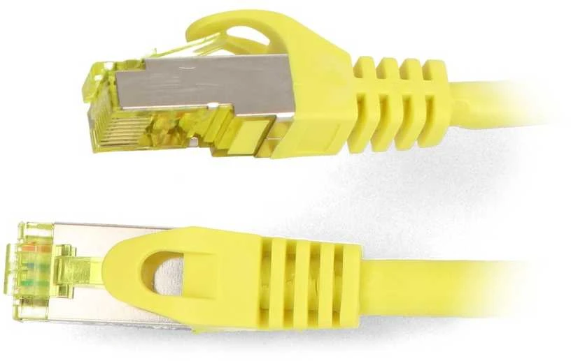 Lanberg Ethernet Patchcord S/FTP 6a 0.5 m geltonas
