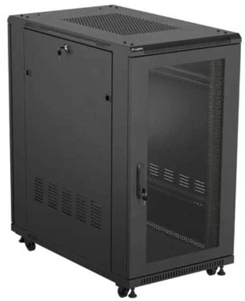 Lanberg FF01 22U 600x1000mm pastatoma serverio spintelė - 19'' - juoda - FF01-6022-23B
