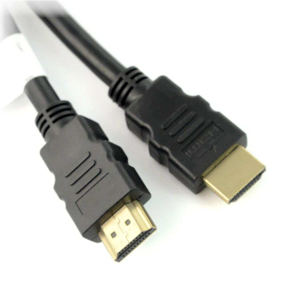 Juodas 1m HDMI laidas su auksinėm jungtimis