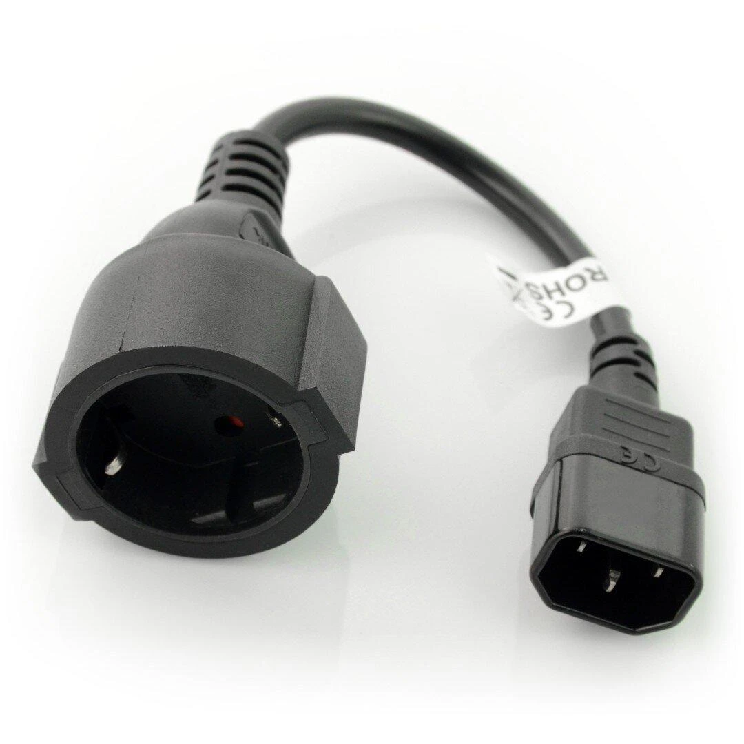 Maitinimo adapteris IEC C14 į Schuko
