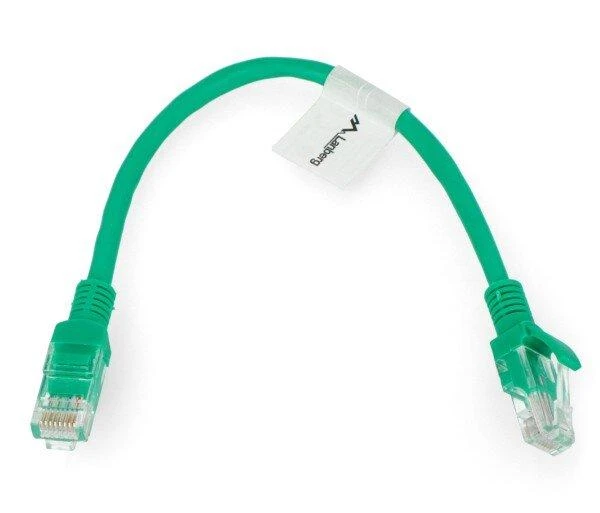 LANBERG PCU5-10CC-0025-G Patchcord RJ45 kat. 5e UTP 0,25m žalias