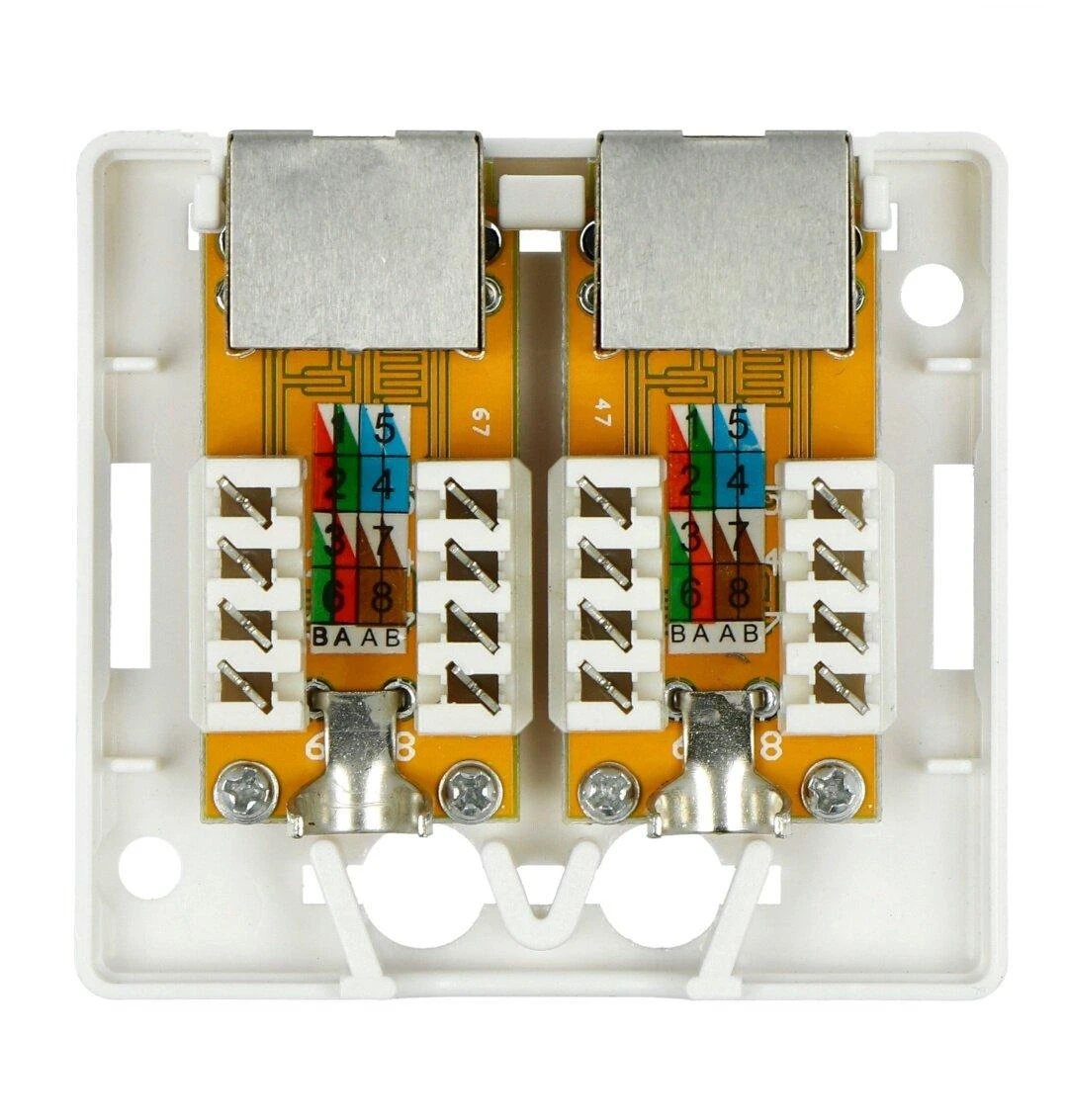 LANBERG OS5-0002-W FTP Data Box 2 prievadų RJ45 ekranuotas kat. 5E