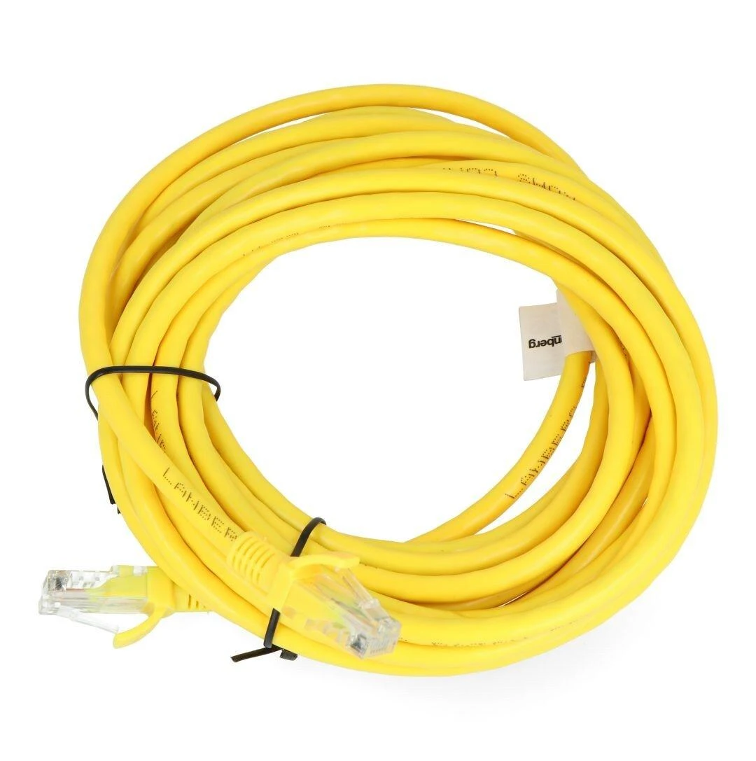 LANBERG PCU6-10CC-0500-Y Patchcord RJ45 kat. 6 UTP 5m geltona