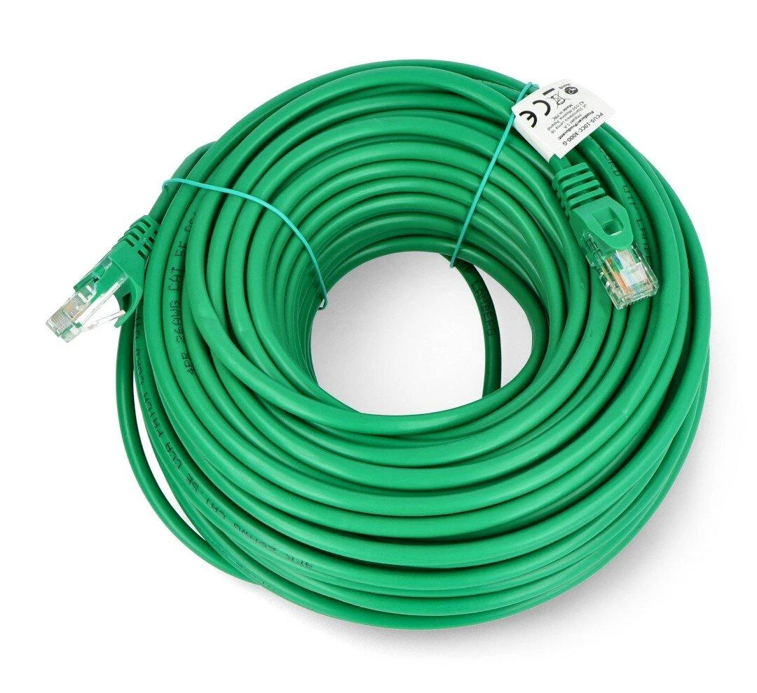 LANBERG patchcord kat.5e 30m žalias