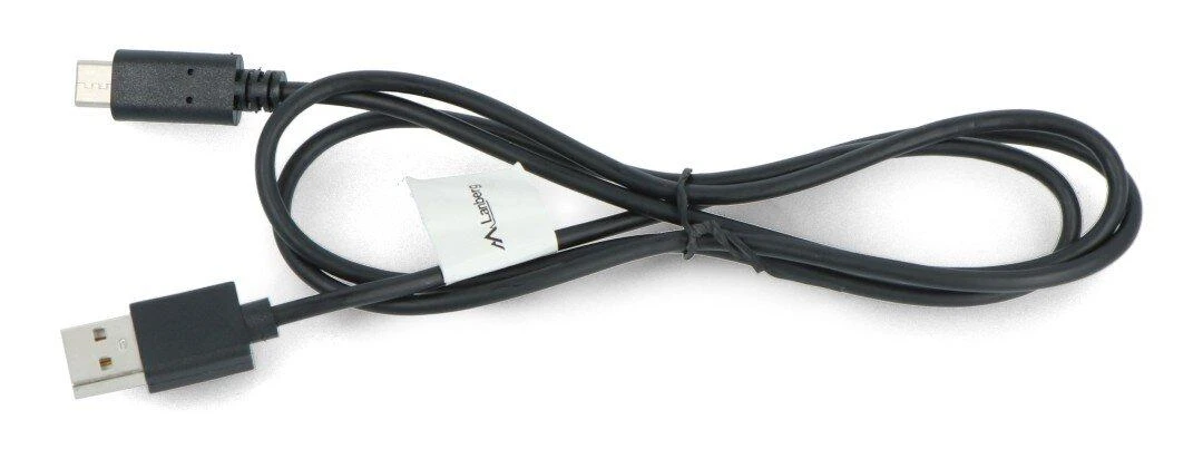 LANBERG CA-USBO-20CU-0010-BK laidas USB-C M A M 2.0 QC 3.0 1m Juodas