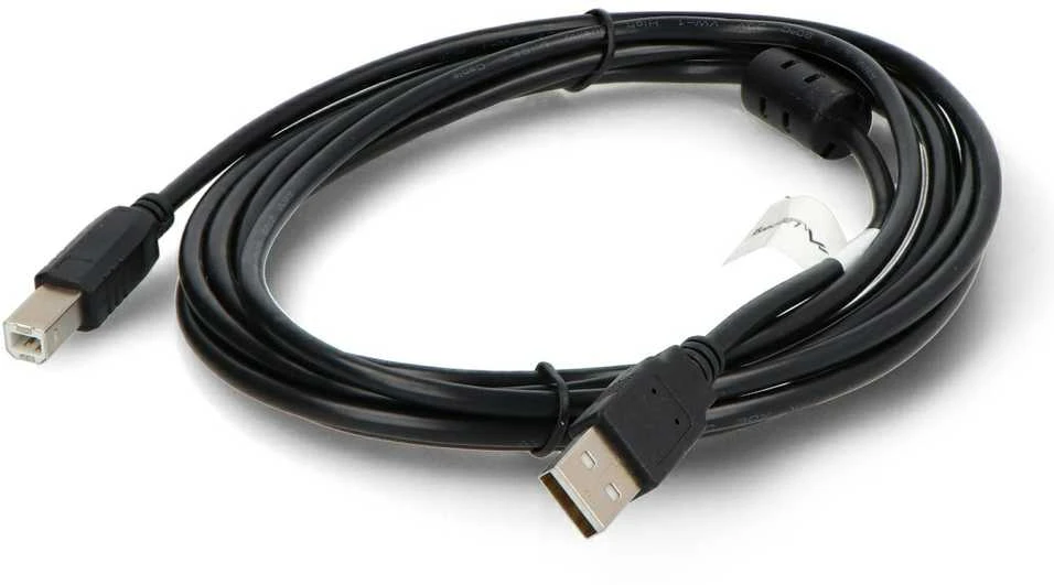 LANBERG CA-USBA-11CC-0030-BK laidas USB 2.0 AM-BM su feritu 3m juodas
