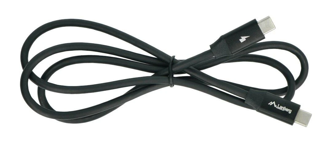 LANBERG USB-C M/M 2.0 laidas 1m Quick Charge 4.0 juodas