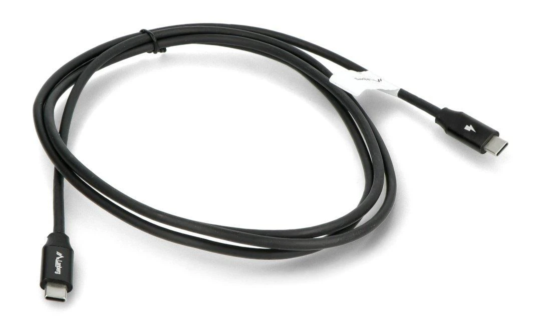 LANBERG USB-C M/M 2.0 laidas 1.8m Quick Charge 4.0 juodas