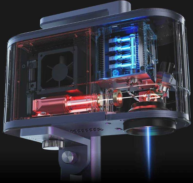 LaserPecker LP5 – 20 W šviesolaidinis ir diodinis lazerinis graviravimo įrenginys – bazinis rinkinys