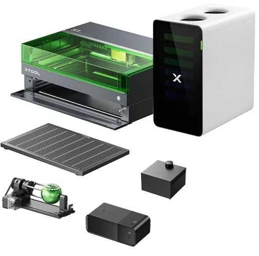 Lazerinės graviravimo staklės 2-in-1 xTool S1 40W - Viskas viename rinkinys - juodas