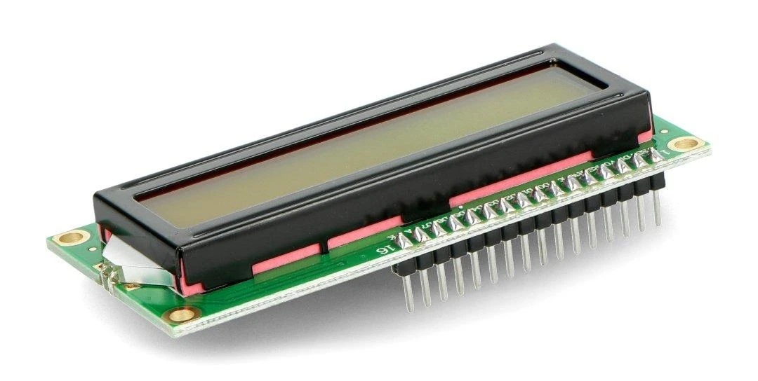 LCD ekranas 2x16 simbolių žalias su jungtimis - justPi