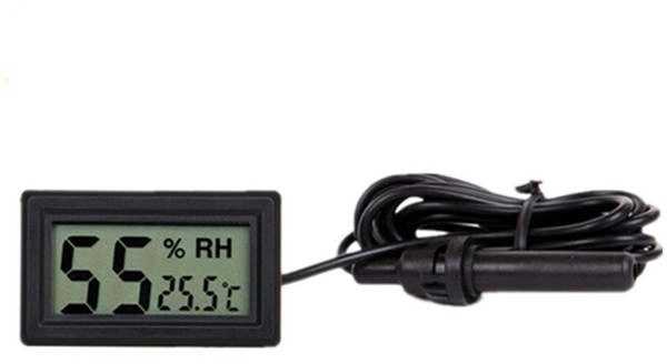 Oem LCD higrometras ir termometras su zondu korpuse