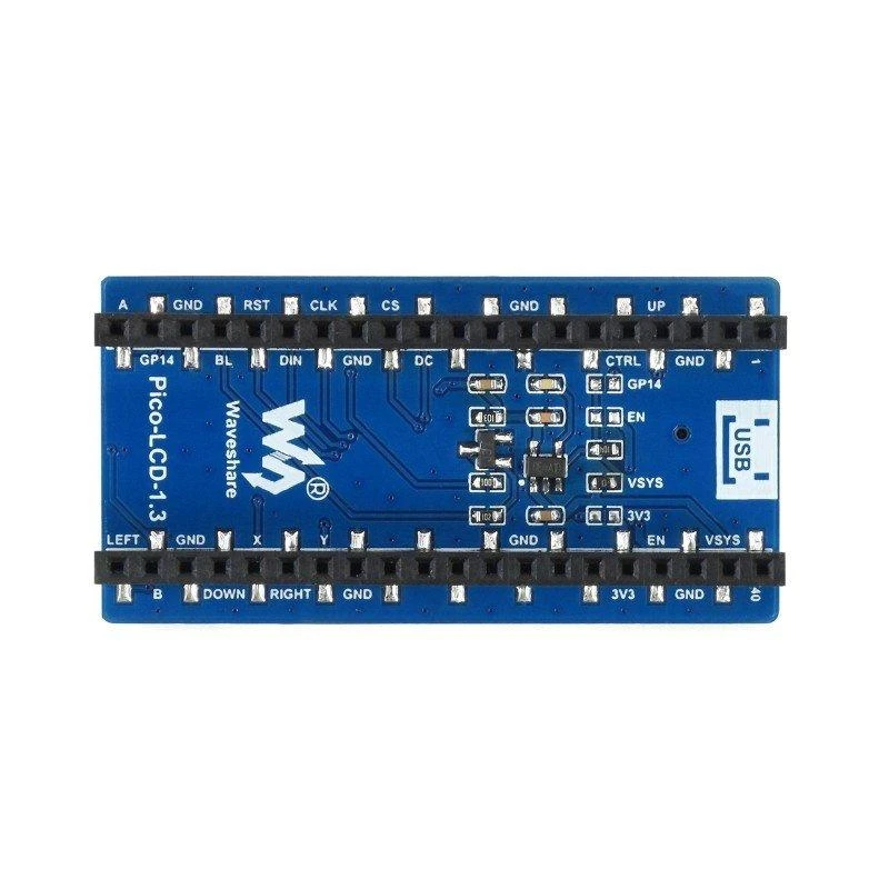 LCD IPS 1.3" 240x240px, SPI, 65K RGB, skirtas Raspberry Pi Pico, Waveshare 19650