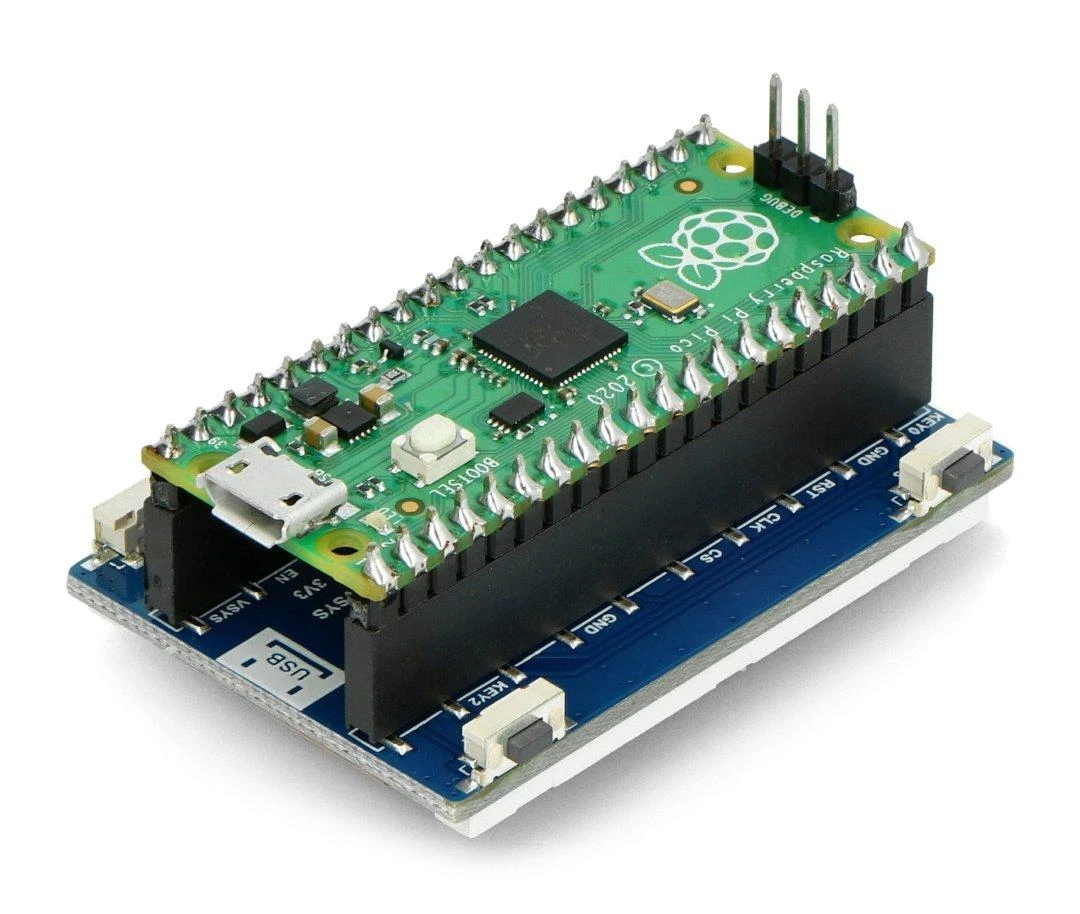 LCD IPS ekranas 2" 320x240px, SPI, 65K RGB, skirtas Raspberry Pi Pico, Waveshare 19888