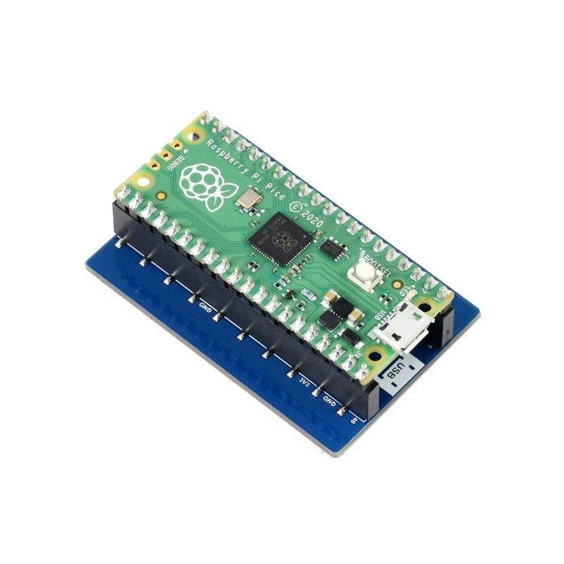 TFT LCD ekranas pritvirtintas prie Raspberry Pi Pico
