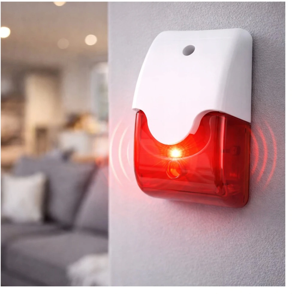 LED 12v raudonas lipnus gaidžio įspėjamasis žibintas
