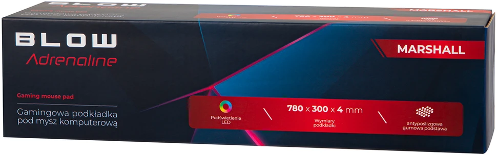Blow 84-404# LED pūstas pelės kilimėlis 300x780