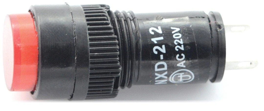 Oem LED indikatorius 230V AC - 12mm - raudonas