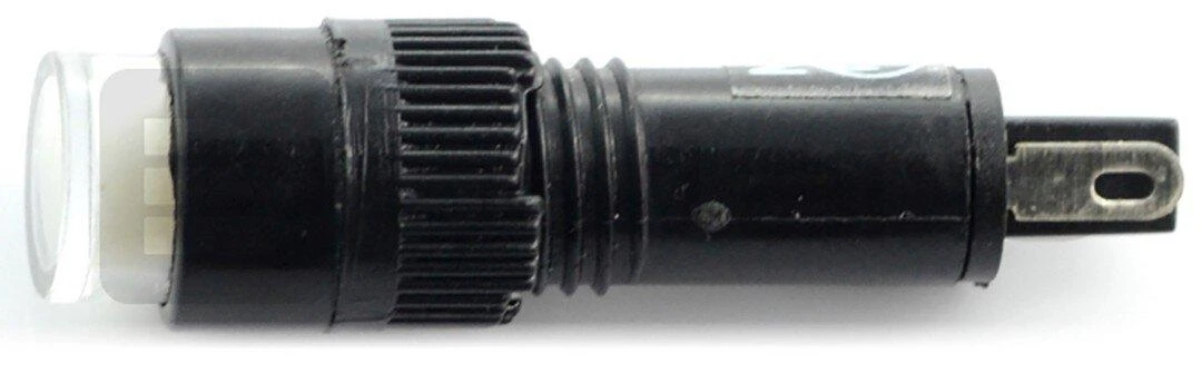 Juodas 8mm LED indikatorius 230V