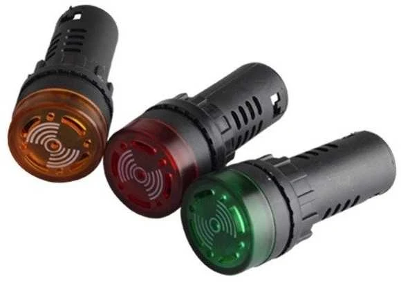 Oem LED indikatorius su raudonu garsiniu signalu - AD16-22SM -