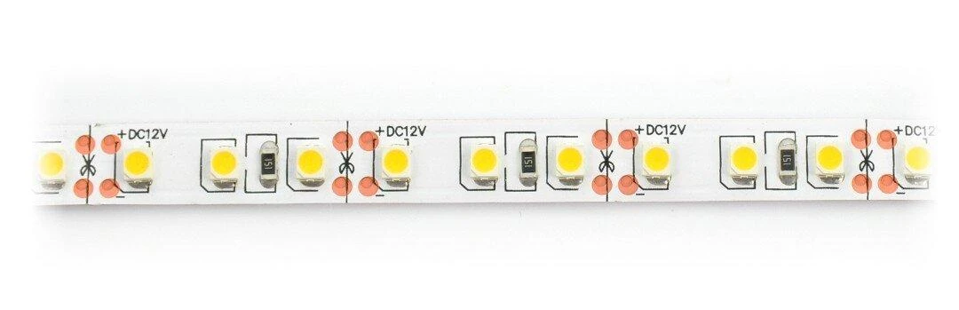 Oem LED juosta SMD3528 IP20 9.6W, 120 diodų / m, 8mm, neutrali balta - 5m
