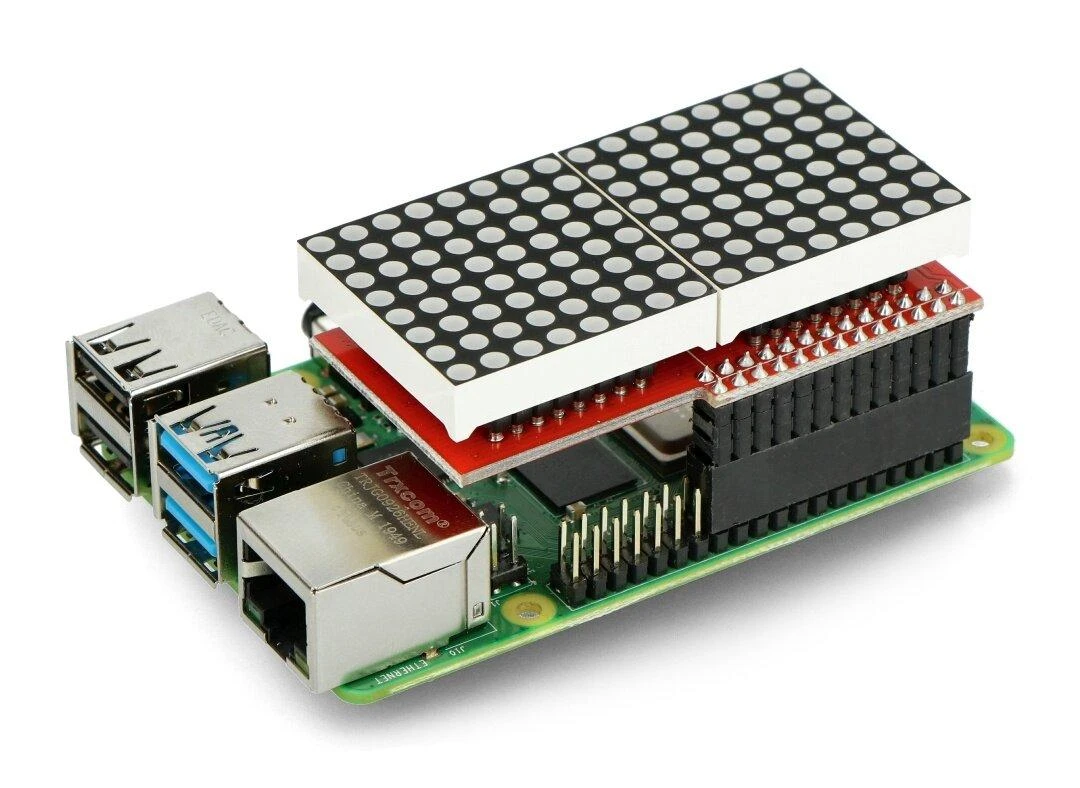 Oem LED matrica 16x8 MAX7219, skirta Raspberry Pi