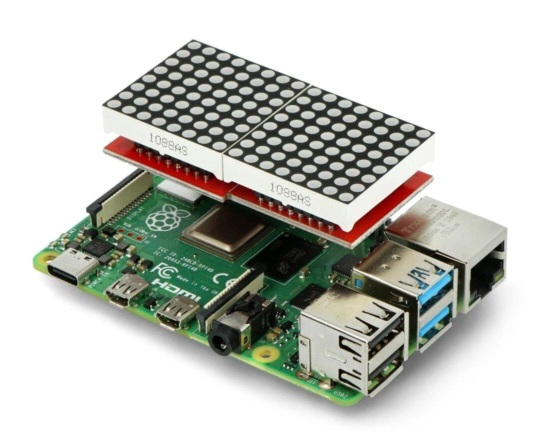 Oem LED matrica 16x8 MAX7219, skirta Raspberry Pi