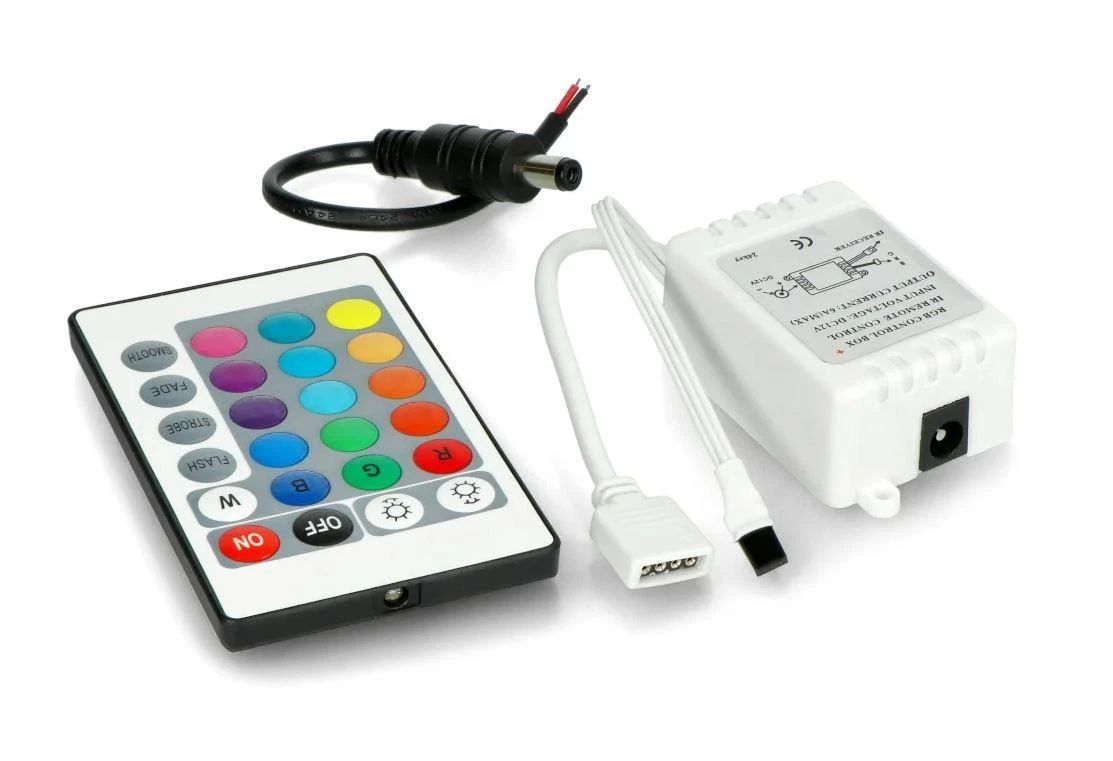 Blow Oem LED RGB juostos valdiklis su IR nuotolinio valdymo pulteliu - 24 mygtukai