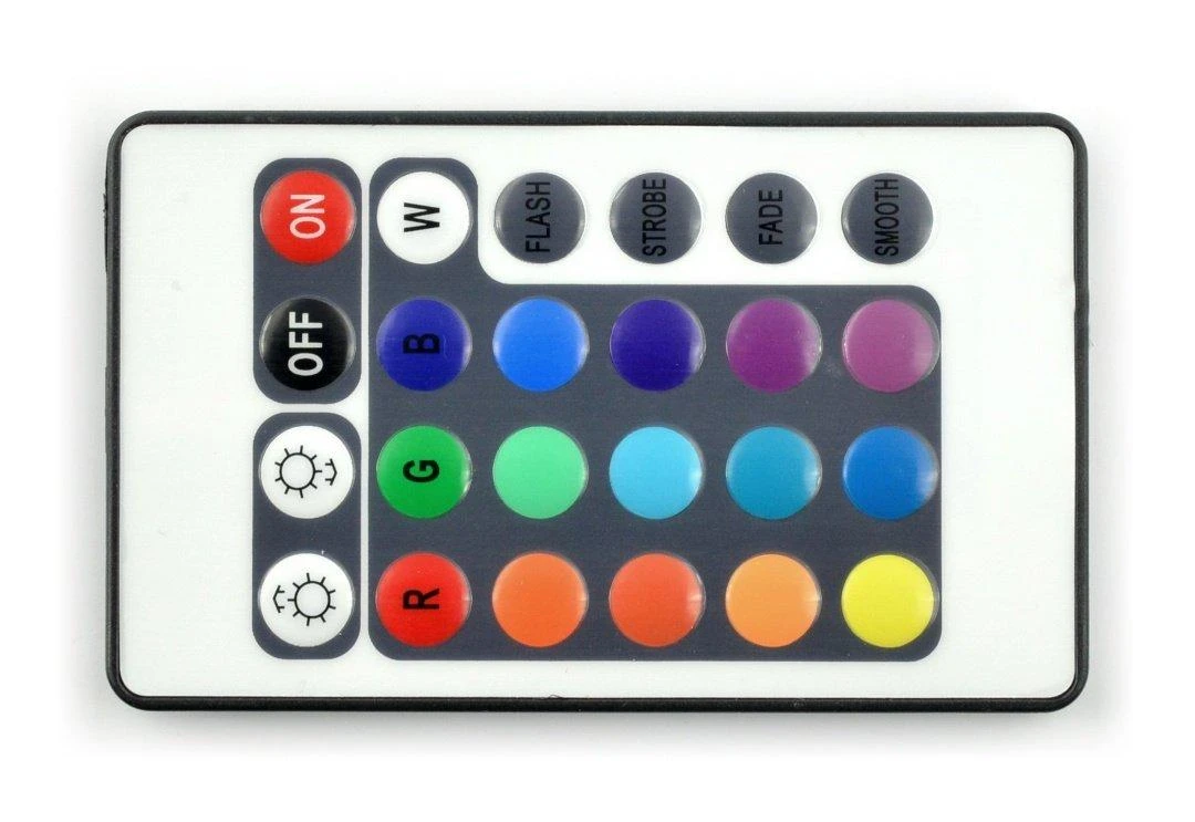 LED RGB pultelis su spalvų parinkimo mygtukais