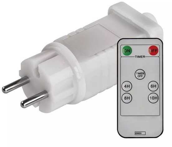 LED šviesos girliandų EMOS CONNECTING matinimo šaltinis, 30Vdc, 12W, su pulteliu, IP44, EMOS