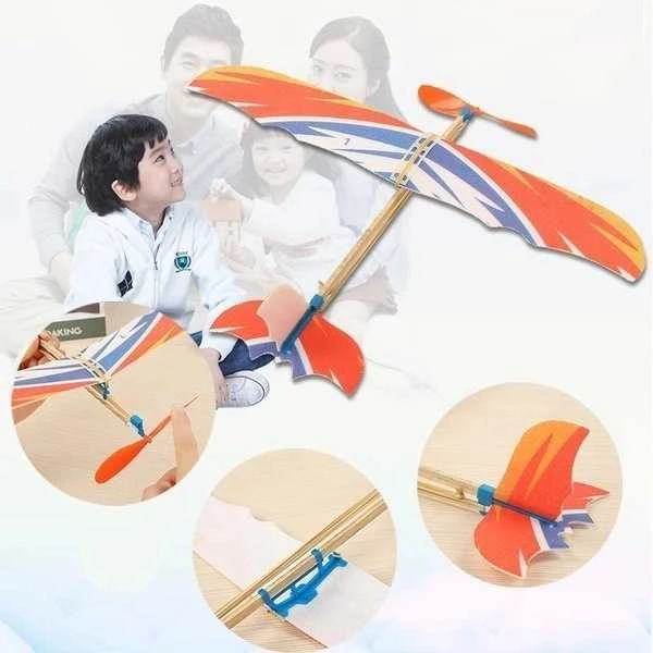Oem Lėktuvo modelis su gumine pavara 410mm - Lėktuvas vaikams - guminis