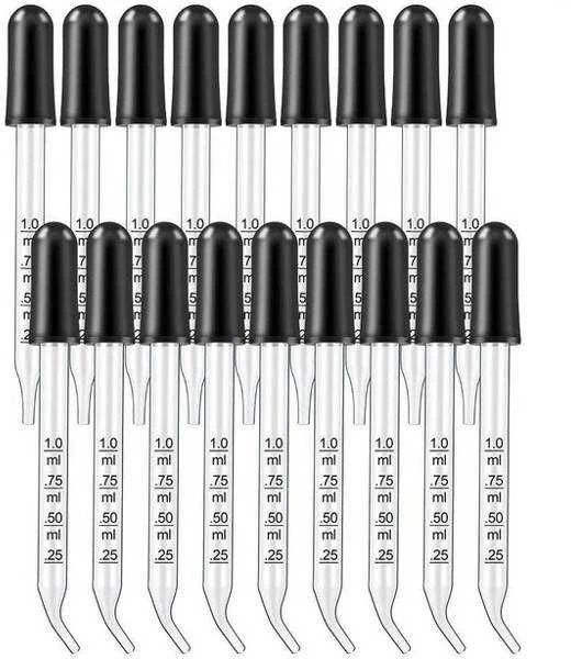Oem Lenktas stiklinis lašintuvas - 1 ml - stiklinė pipetė - lašintuvas