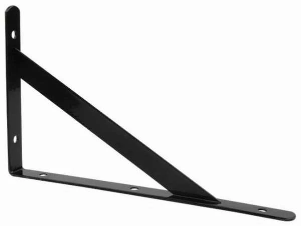 Oem Lentynos atrama 300x185mm - juoda - metalinė Atrama - Rankena
