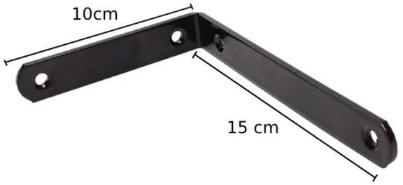 Oem Pramoninis baldų laikiklis 90 laipsnių - 150x100mm - baldų kampinis laikiklis - juodas