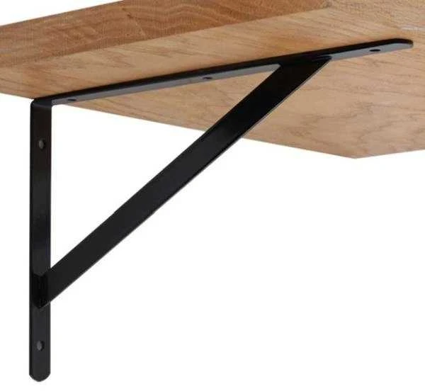 Oem Lentynos atrama 300x185mm - juoda - metalinė Atrama - Rankena
