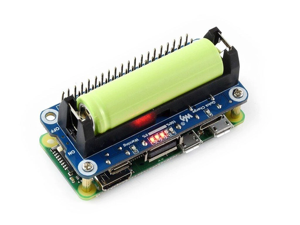 Li-Ion baterijos priedėlis, skirtas Raspberry Pi, Waveshare 15141