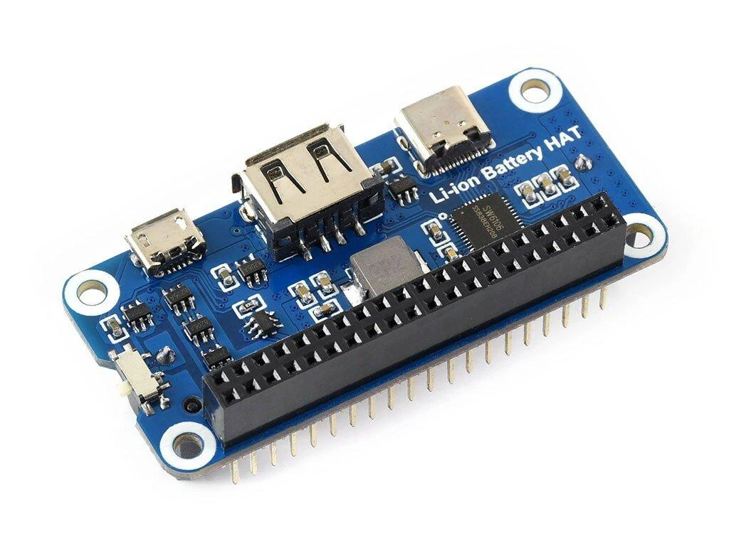 Waveshare 15141 baterijos modulis su USB prievadais