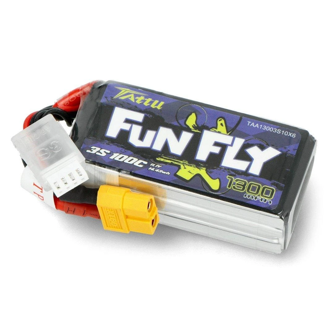 Gens Ace & Tattu Gens Ace Akumuliatorius Tattu Funfly 1300mAh 11.1V 100C 3S1P