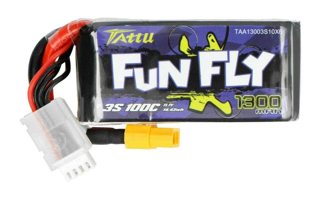 Gens Ace & Tattu Gens Ace Akumuliatorius Tattu Funfly 1300mAh 11.1V 100C 3S1P