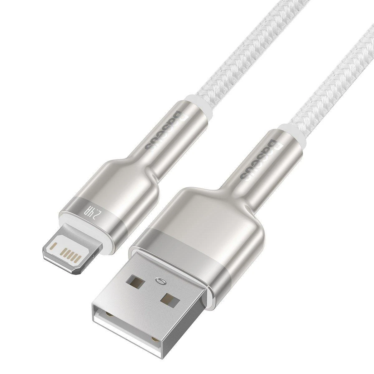 Baseus Cafule USB - Lightning laidas 2.4A 1m - Baltas