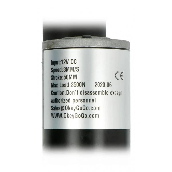 Oem Linijinė pavara LA-T5 3500N 3mm/s 12V - cilindro eiga 5cm