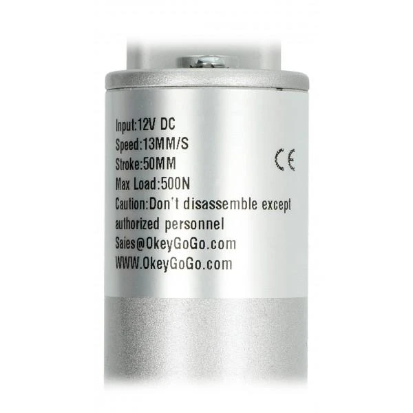 Oem Linijinė pavara su potenciometru LA10P 500N 13mm/s 12V - cilindro eiga 5cm