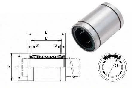 Grąžtas Oem Linijinis guolis LM20UU 20mm - RepRap 3D CNC