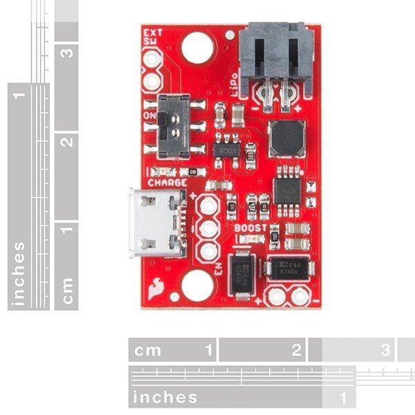 LiPo įkroviklis / stiprintuvas, 5 V / 1 A, SparkFun PRT-14411