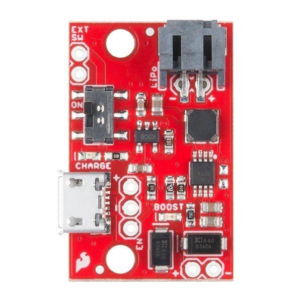 LiPo įkroviklis / stiprintuvas, 5 V / 1 A, SparkFun PRT-14411